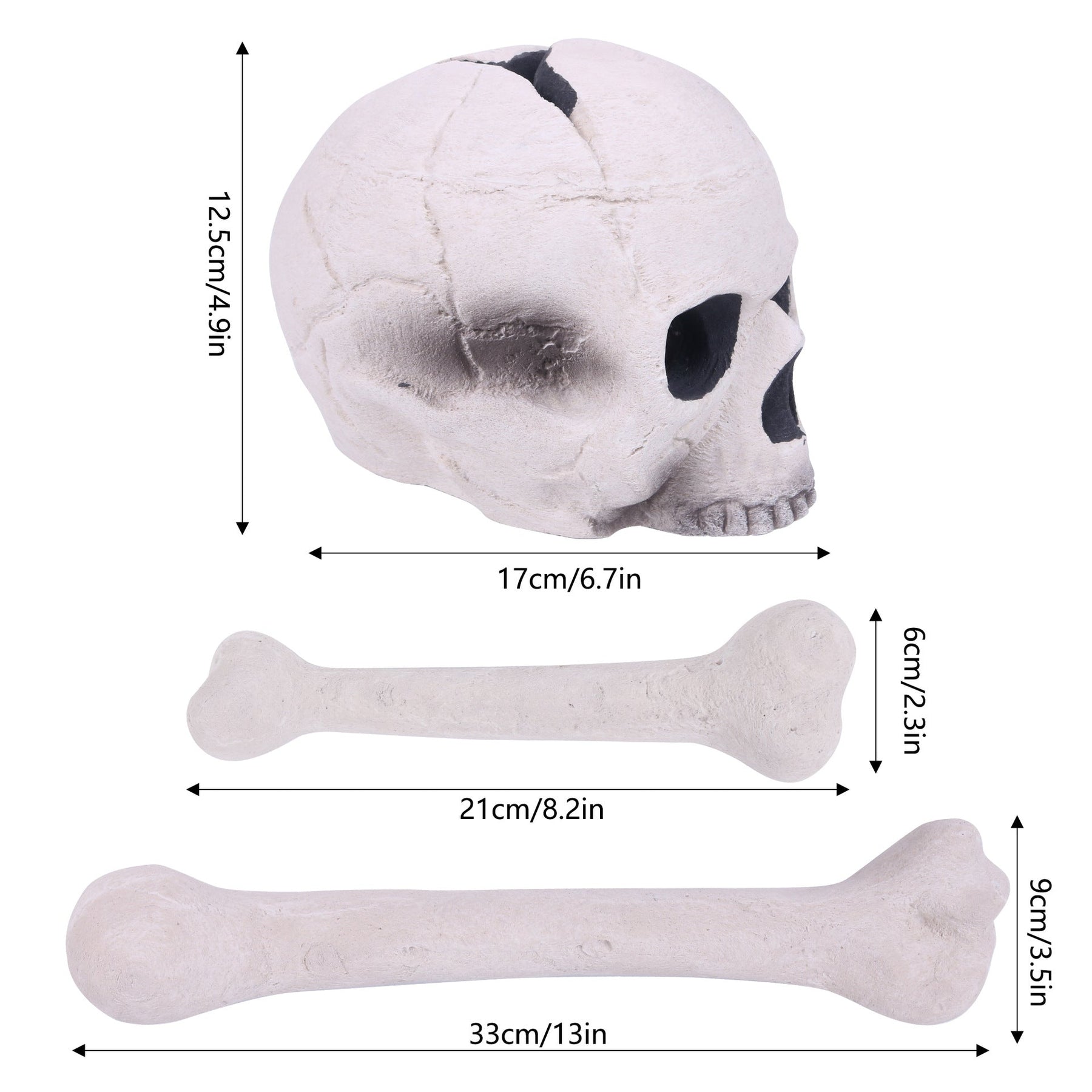 Fireproof Ceramic Skull Fire Log