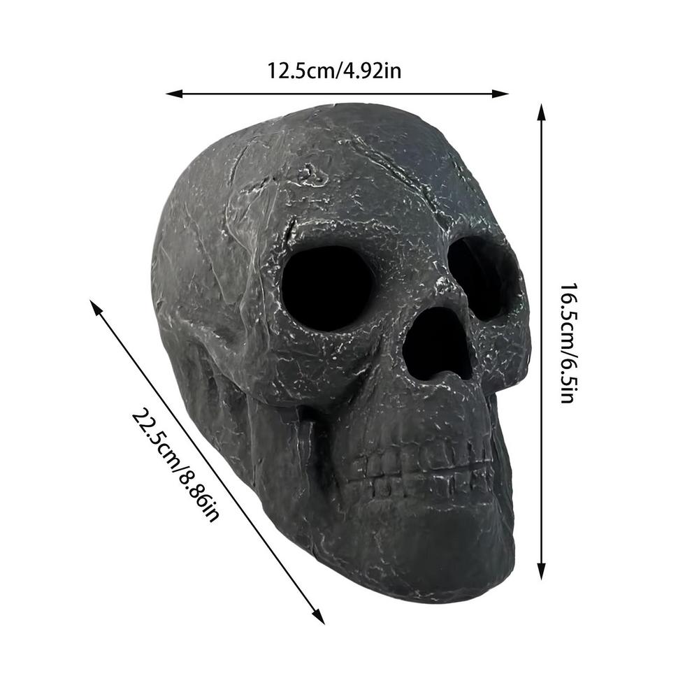 Fireproof Ceramic Skull Fire Log