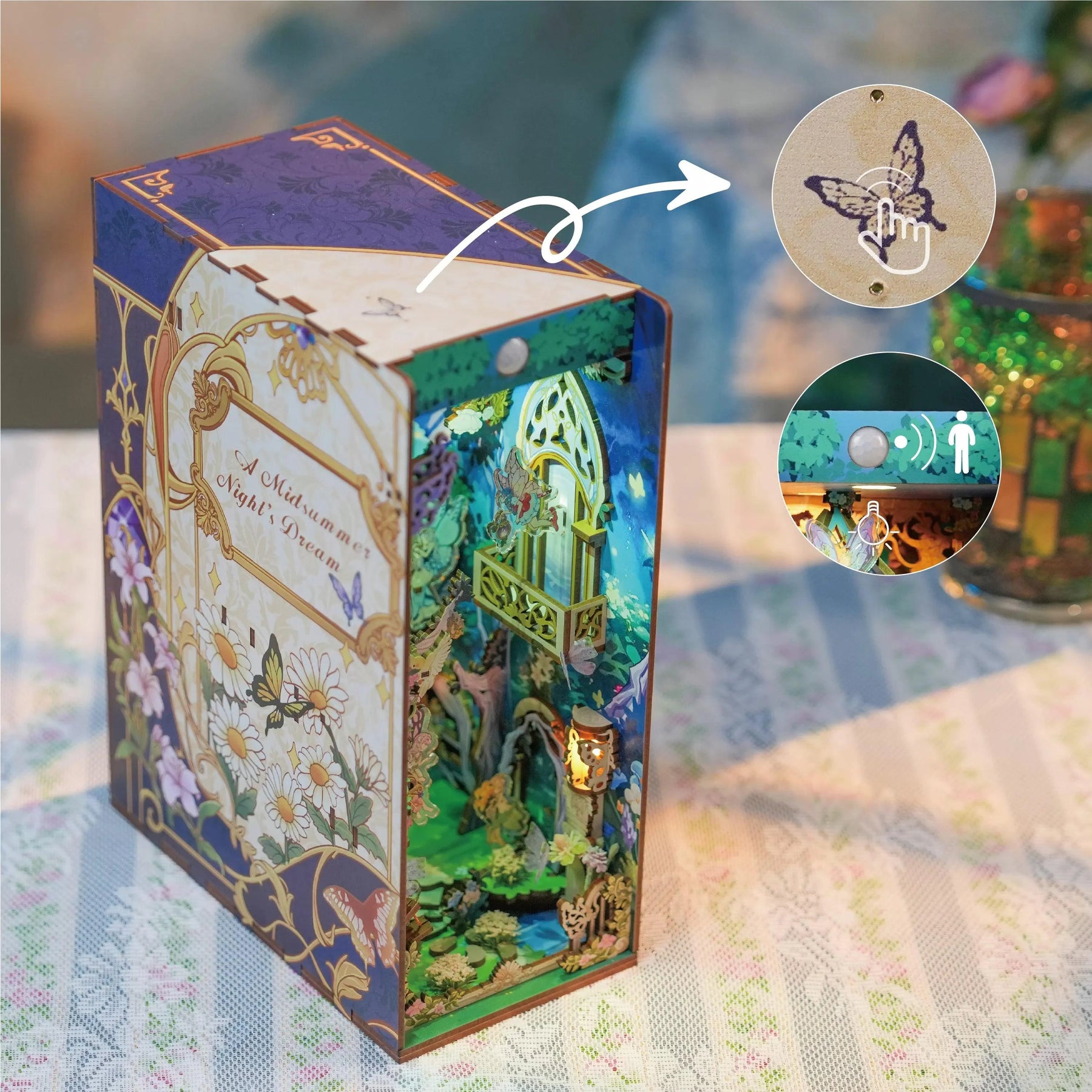 TONECHEER 3D Wooden Puzzle DIY Book Nook Kit (A Midsummer Night's Dream)