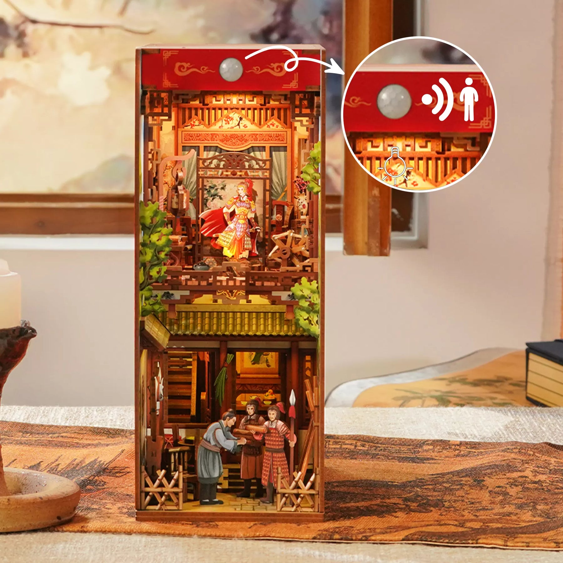 TONECHEER 3D Wooden Puzzle DIY Book Nook Kit (Ode of Mulan)