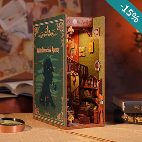 TONECHEER 3D Wooden Puzzle DIY Book Nook Kit (Violin Detective Agency)