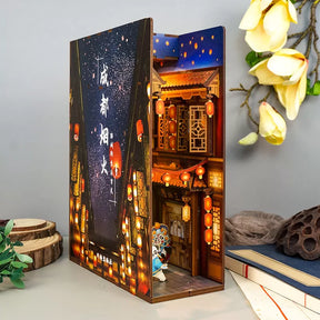 TONECHEER 3D Wooden Puzzle DIY Book Nook Kit (Chengdu Life)