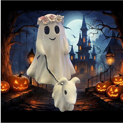 🥇🎃Halloween Special 50% ✨ 2024 Extra Large Walking Ghost Dog Statue👻🔥🥇