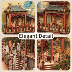 TONECHEER 3D Wooden Puzzle DIY Book Nook Kit (Song Dynasty Culture)