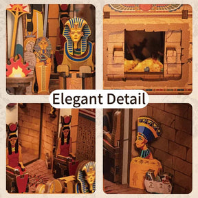 TONECHEER 3D Wooden Puzzle DIY Book Nook Kit (Adventure in Egypt)