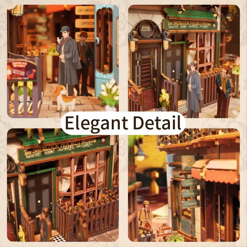 TONECHEER 3D Wooden Puzzle DIY Book Nook Kit (Baker Street)