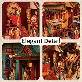 TONECHEER 3D Wooden Puzzle DIY Book Nook Kit (The Banquet of Tang Dynasty)