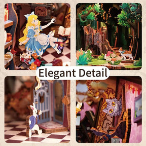 TONECHEER 3D Wooden Puzzle DIY Book Nook Kit (Alice in Wonderland)