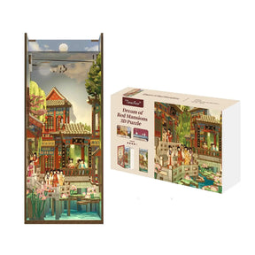 TONECHEER 3D Wooden Puzzle DIY Book Nook Kit (Dream of Red Mansions)