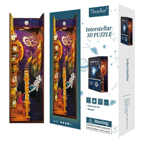 TONECHEER 3D Wooden Puzzle DIY Book Nook Kit (Interstellar)