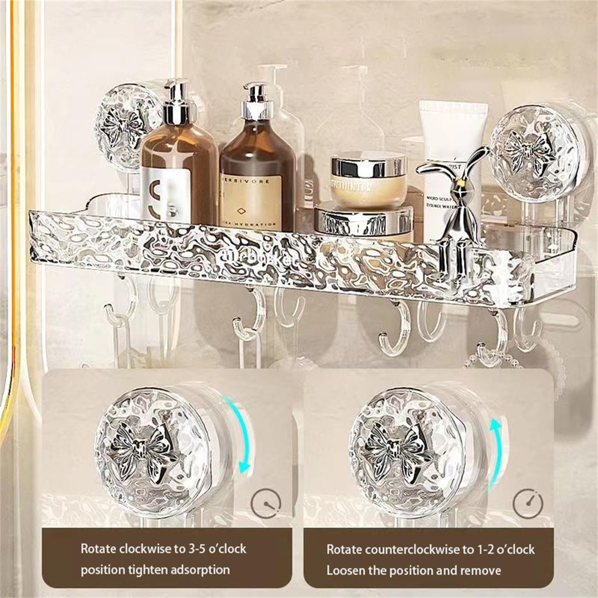 💎Light luxury style punch-free storage rack