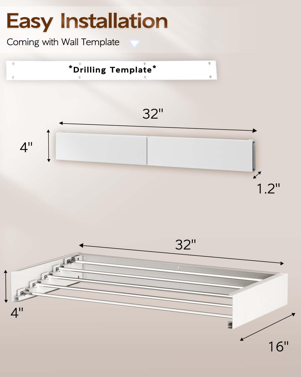 Clothes Drying Rack Wall Mounted