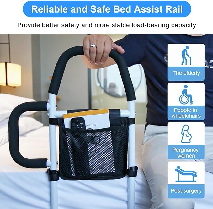 Getup Aids for the Elderly&Pregnant Women Bedside Handrail Railing Booster Frame