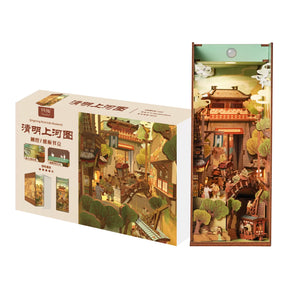 TONECHEER 3D Wooden Puzzle DIY Book Nook Kit (Qingming Riverside)