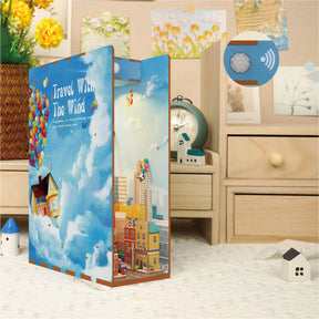 TONECHEER 3D Wooden Puzzle DIY Book Nook Kit (Travel With The Wind)