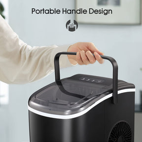 🛒Portable Ice Maker Machine with Handle,Self-Cleaning Ice Maker, 26Lbs/24H