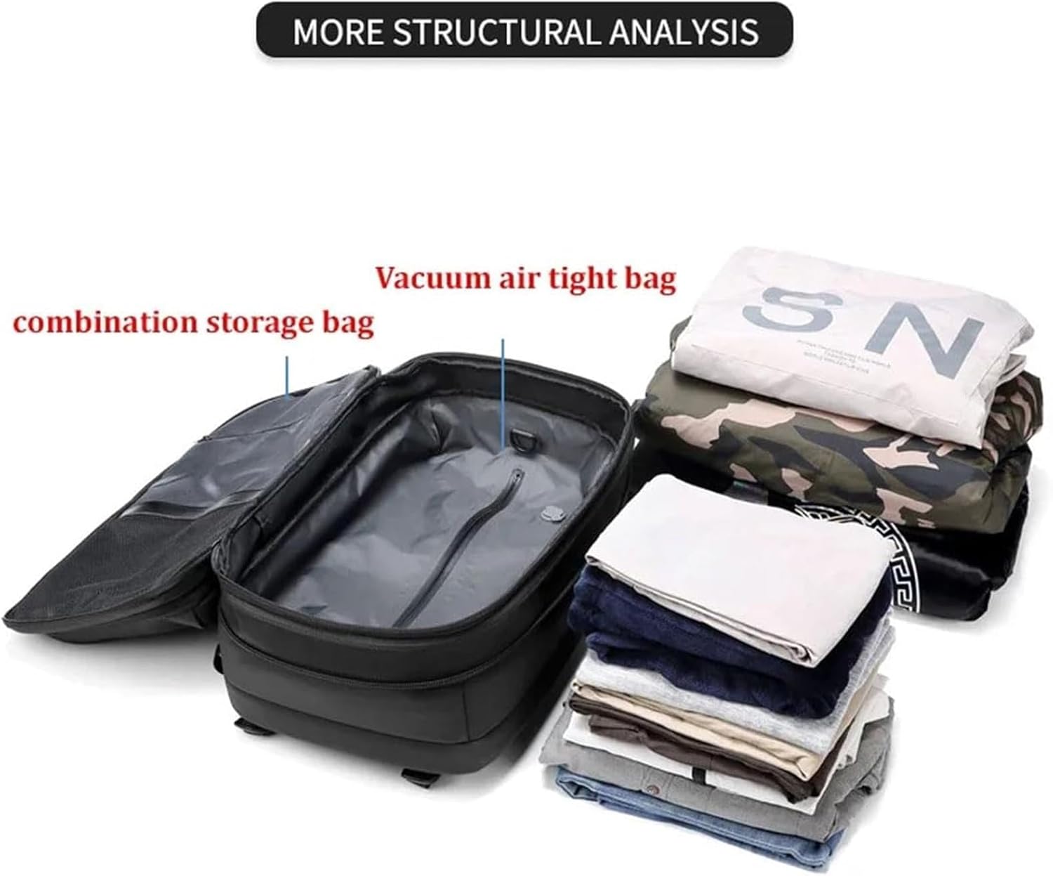 🥇Waterproof anti-theft vacuum compression expandable large capacity business travel shoulder bag