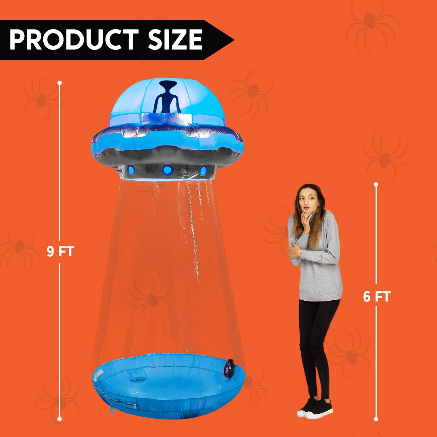 ⭐ Tall Halloween Inflatable UFO Yard Decoration