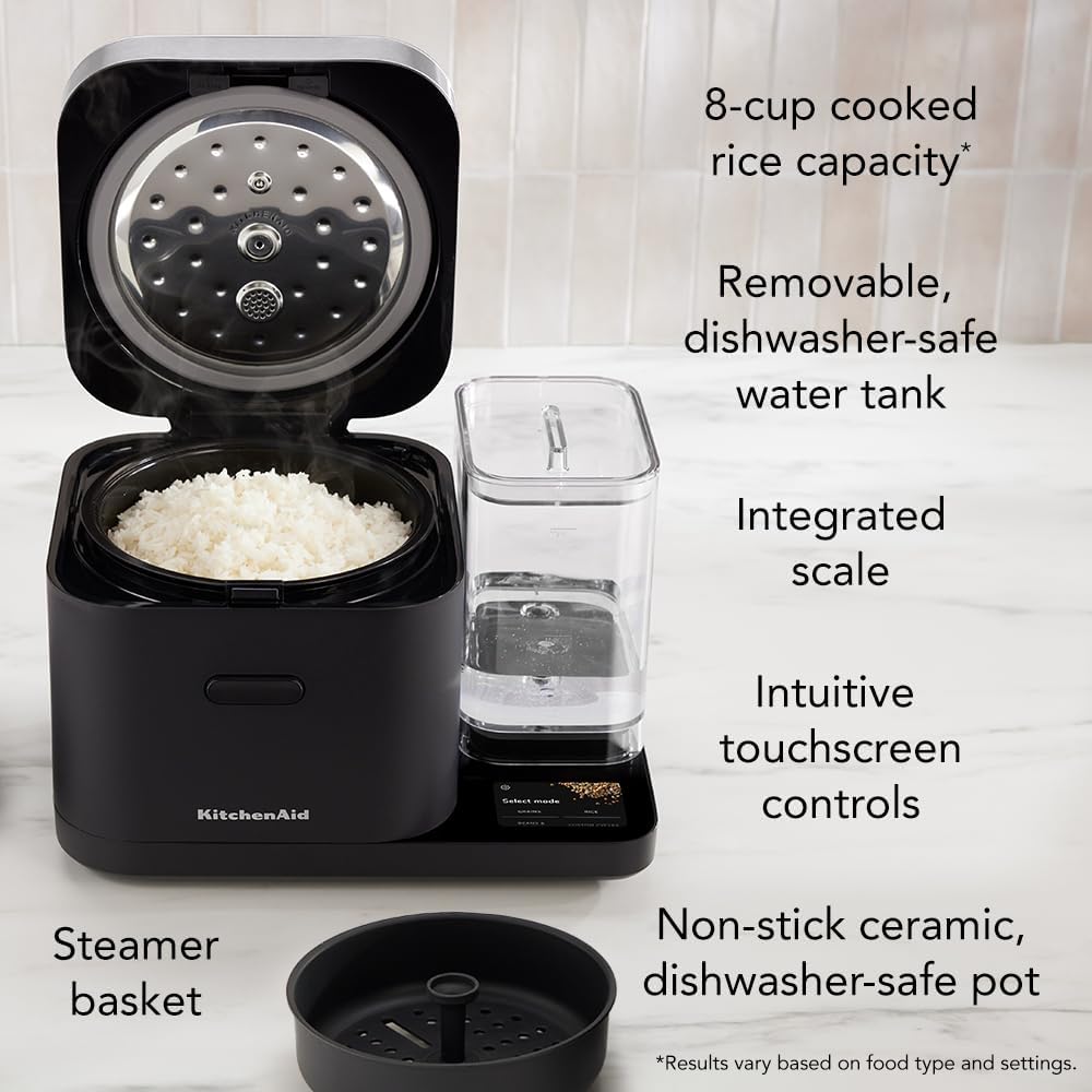 Grain and Rice Cooker 8 Cup with Automatically Sensing Integrated Scale + Water Tank