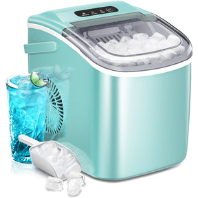 🛒Portable Ice Maker Machine with Handle,Self-Cleaning Ice Maker, 26Lbs/24H