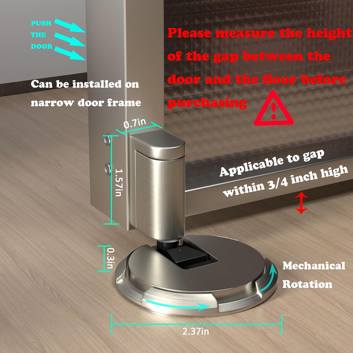 Mechanical Floor Door Stopper,Adjustable Height Door Holder