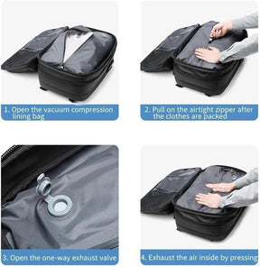 🥇Waterproof anti-theft vacuum compression expandable large capacity business travel shoulder bag