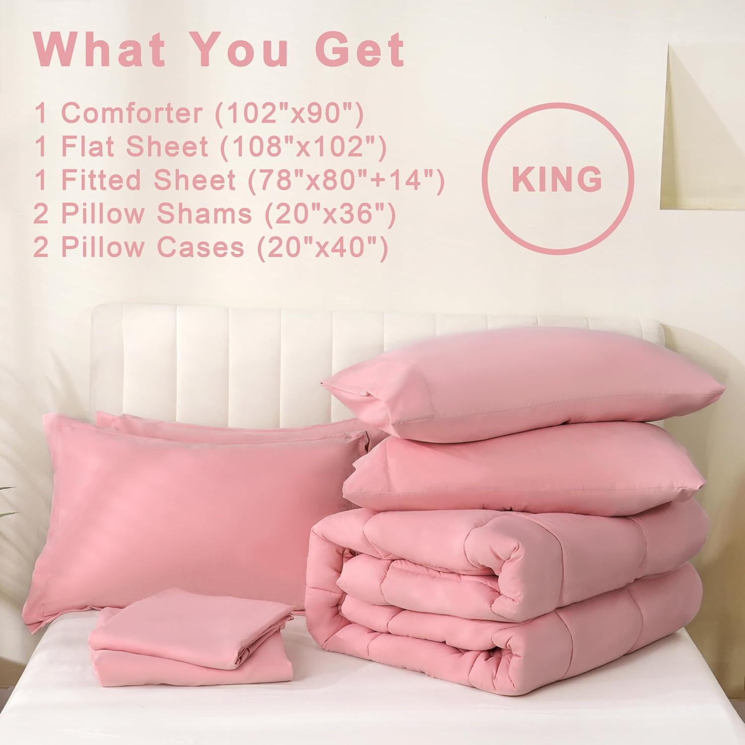 ⭐All Season Down Alternative Bedding Comforter Sets with Comforter