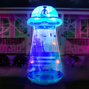 ⭐ Tall Halloween Inflatable UFO Yard Decoration