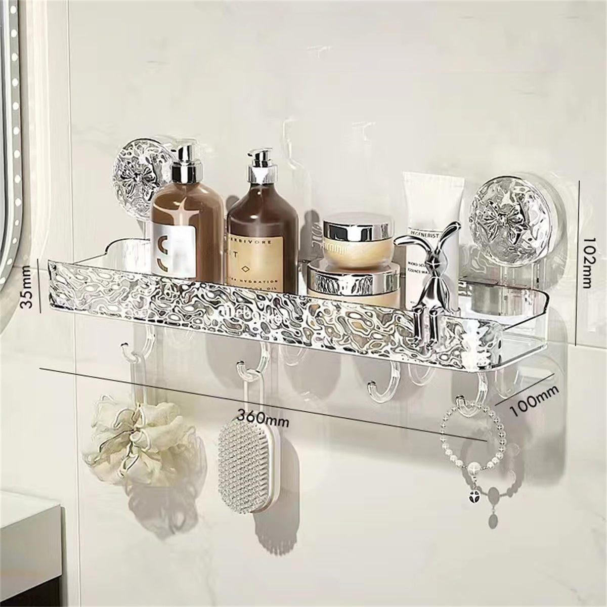 💎Light luxury style punch-free storage rack