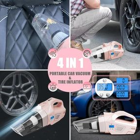 ⭐ 4-in-1 Car Vacuum Cleaner High Power