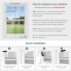 No Tools No Drill Cordless Cellular Shades