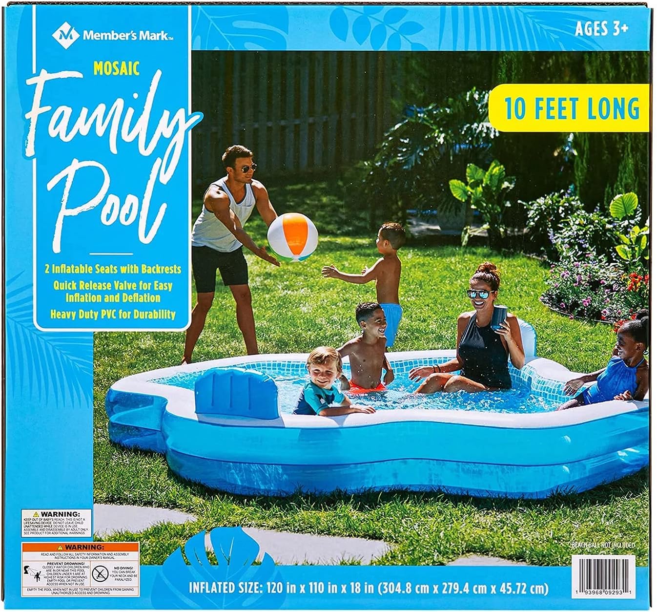 🔥Hot Sale🔥Inflatable Family Pool 10 Feet