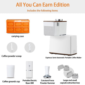 🥇Innovative design high-end home semi-automatic cube body coffee machine🥇