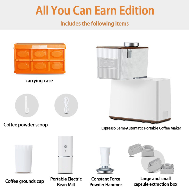 🥇Innovative design high-end home semi-automatic cube body coffee machine🥇