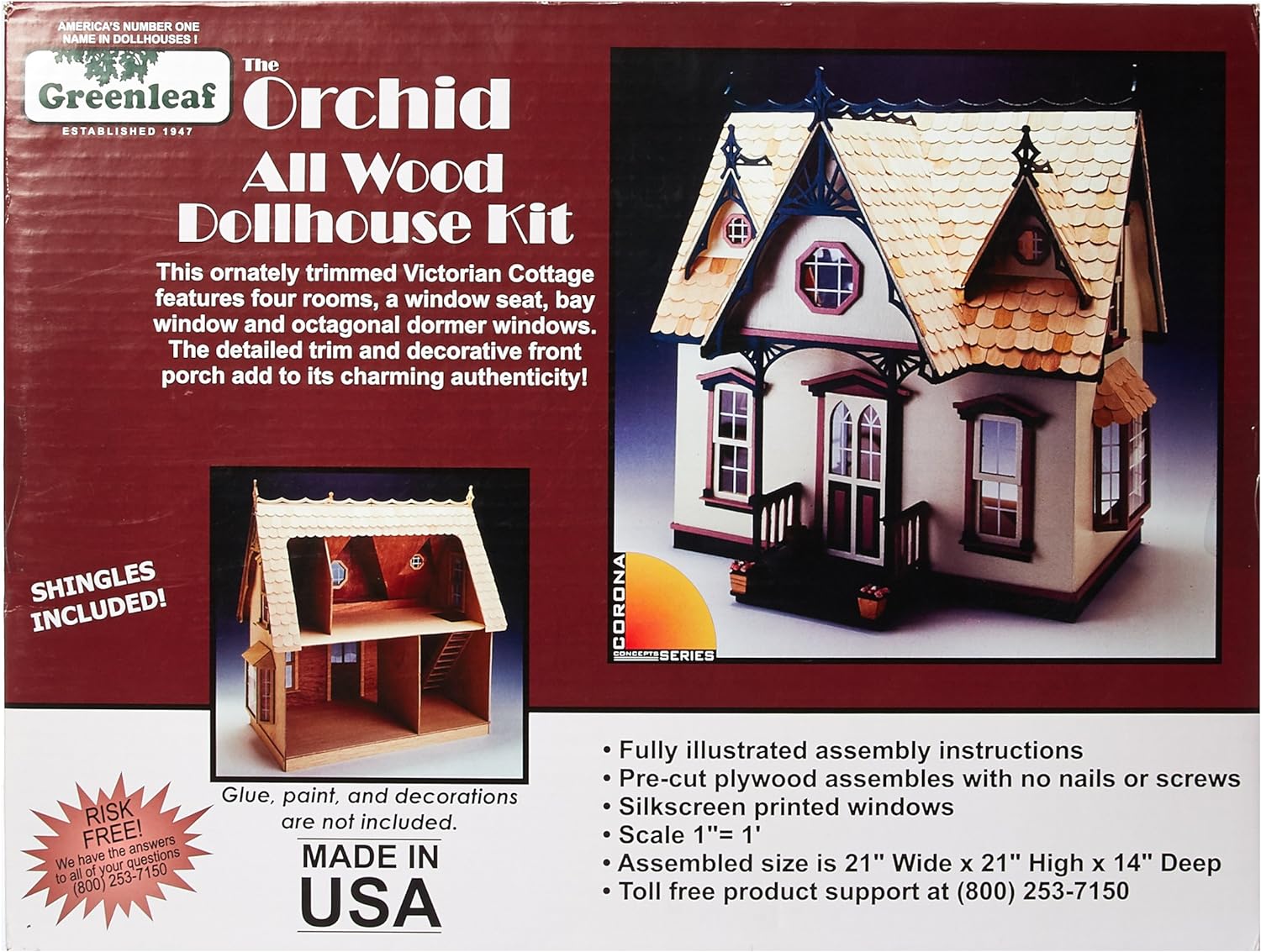 Greenleaf Corona Dollhouse Kit, Orchid (9301G)