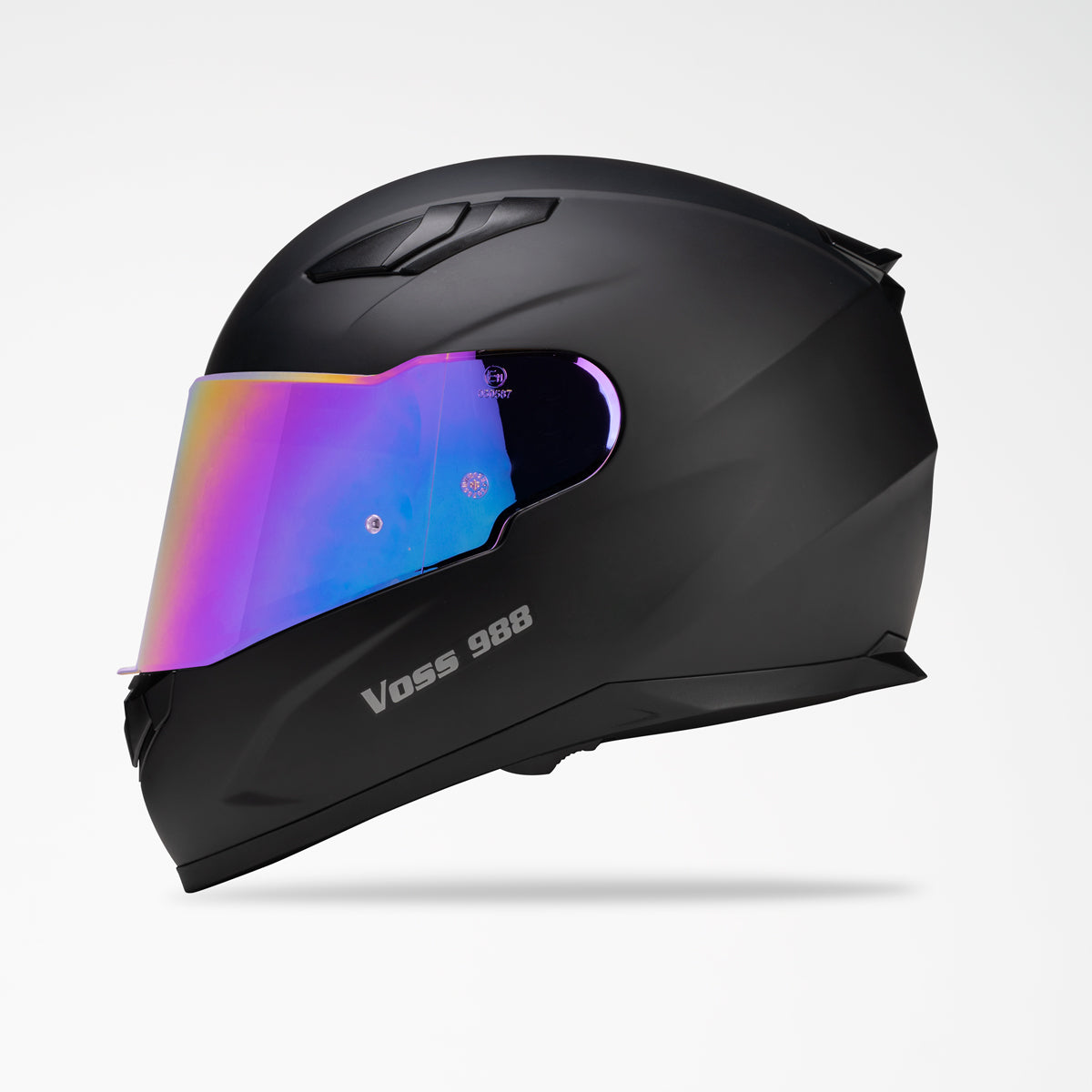 VOSS 988 MOTO-1 MATTE BLACK HELMET - Voss Helmets