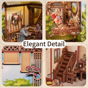 TONECHEER 3D Wooden Puzzle DIY Book Nook Kit (Ode of Mulan)