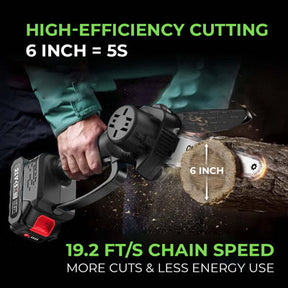 2-in-1 Cordless 6-Inch Telescopic Chainsaw (+2 FREE Batteries)