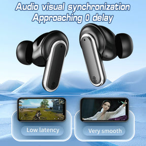 Wireless Bluetooth Headphone ANC TWS Earphones LED Touchscreen Visible Active Noise Cancellation Earphone SportEarbuds TOUR PRO - TechBlend