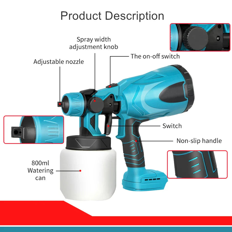 Cordless Electric Portable Paint Sprayer