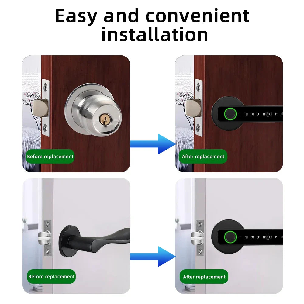 🥇New smart combination door lock that connects to your phone