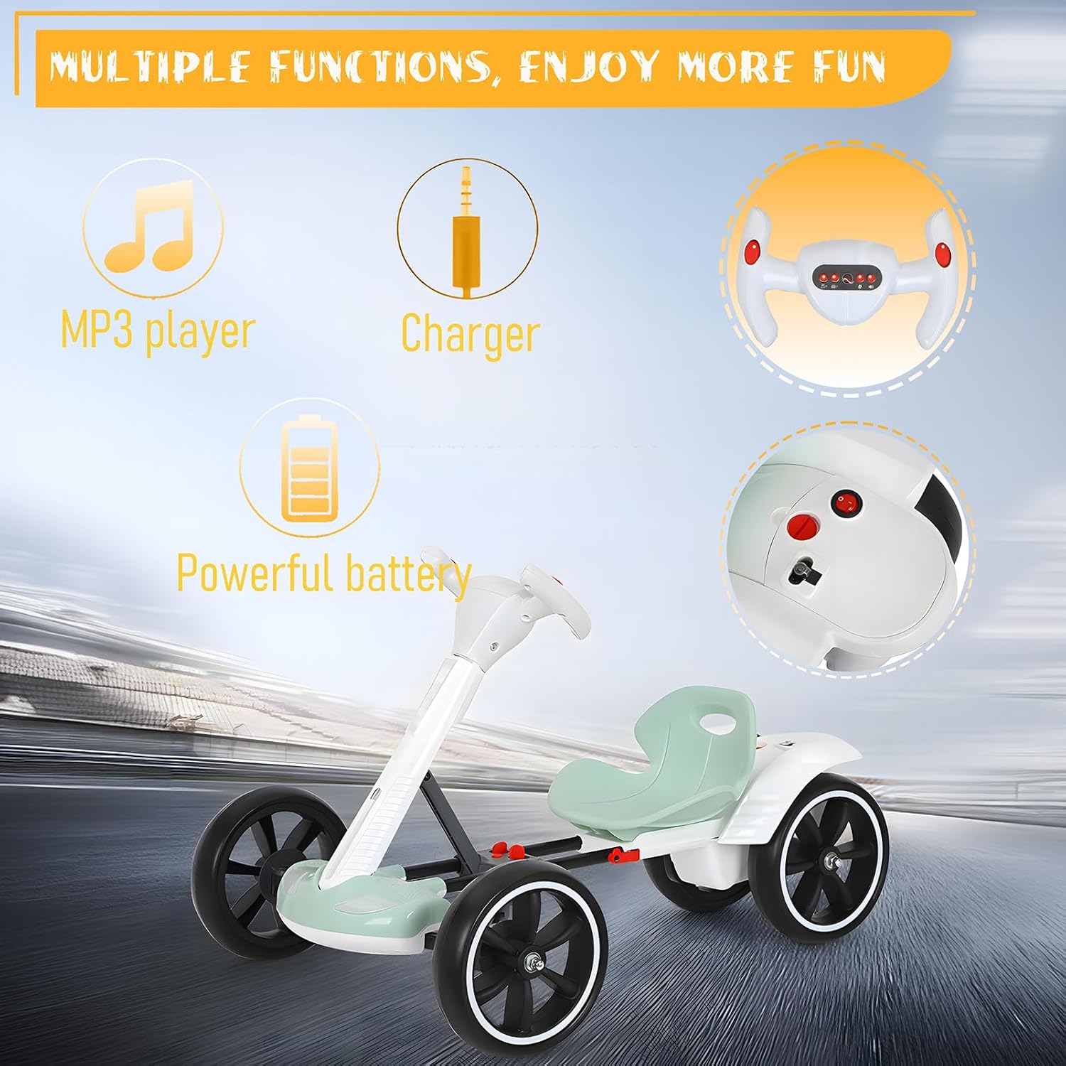 Foldable Kids Electric Kart