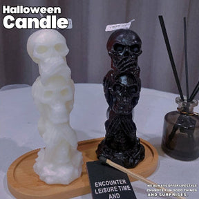 💪Halloween Triple Skull Candle and Candle Holder