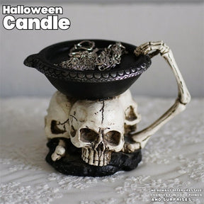 💪Halloween Triple Skull Candle and Candle Holder