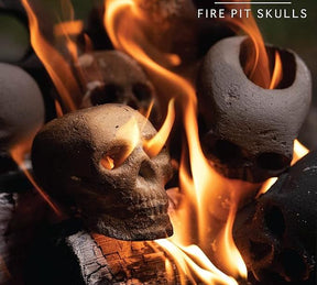 Fireproof Ceramic Skull Fire Log