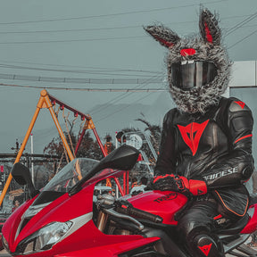 Motorcycle Helmet Cover - Evil Rabbit