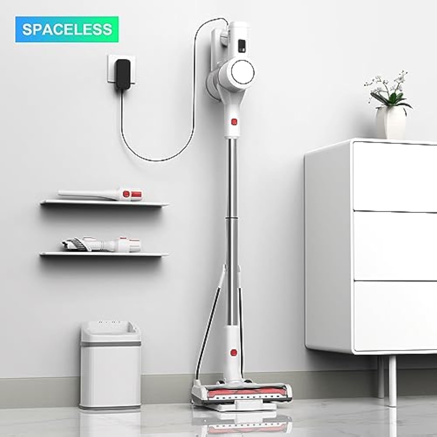 Cordless upright vacuum cleaner