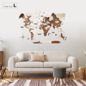 enjoy wooden map